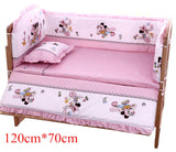 5pcs Cotton Baby Bed Bumpers for Newborns Toddler Soft Bed Bedding Sets Pillowcase sheet for Infant Cribs Bumper