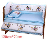 5pcs Cotton Baby Bed Bumpers for Newborns Toddler Soft Bed Bedding Sets Pillowcase sheet for Infant Cribs Bumper