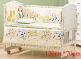 5pcs Cotton Baby Bed Bumpers for Newborns Toddler Soft Bed Bedding Sets Pillowcase sheet for Infant Cribs Bumper
