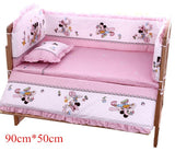 5pcs Cotton Baby Bed Bumpers for Newborns Toddler Soft Bed Bedding Sets Pillowcase sheet for Infant Cribs Bumper