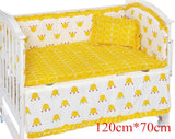 5pcs Cotton Baby Bed Bumpers for Newborns Toddler Soft Bed Bedding Sets Pillowcase sheet for Infant Cribs Bumper